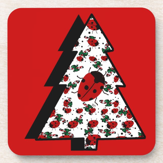 CHRISTMAS LADYBUGS COASTER (Front)