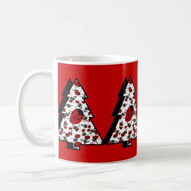 CHRISTMAS LADYBUGS COFFEE MUG (Left)