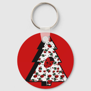 CHRISTMAS LADYBUGS KEY RING