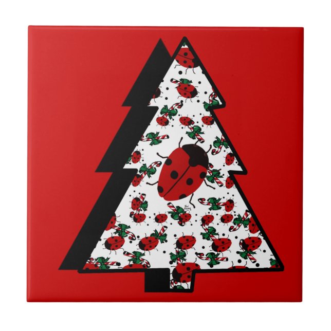 CHRISTMAS LADYBUGS TILE (Front)