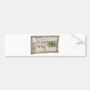 christmas lake house bumper sticker