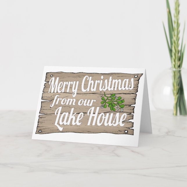christmas lake house holiday card (Front)