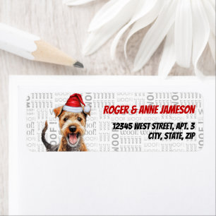 Christmas Lakeland Terrier Dog Return Address