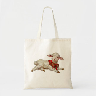Christmas lamb tote bag