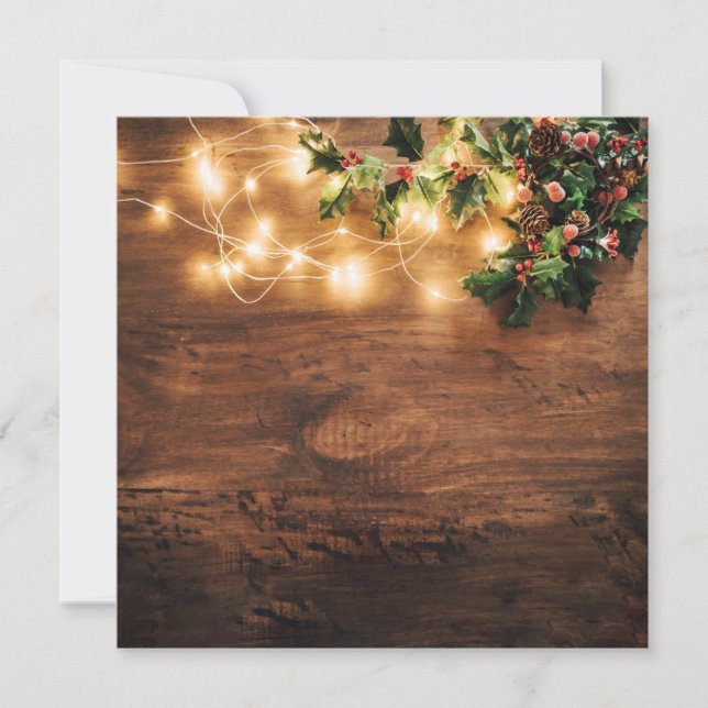 Christmas Lamps Holiday Card (Front)