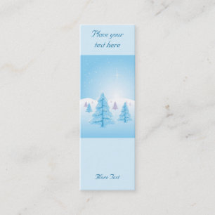 Christmas Landscape - Bookmark Mini Business Card