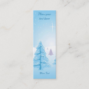 Christmas Landscape - Bookmark Mini Business Card