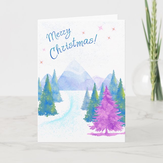 Christmas Landscape Holiday Card (Front)
