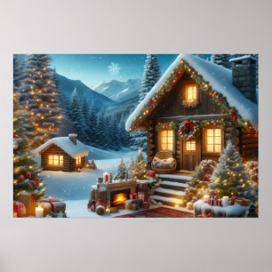 Christmas landscape  poster