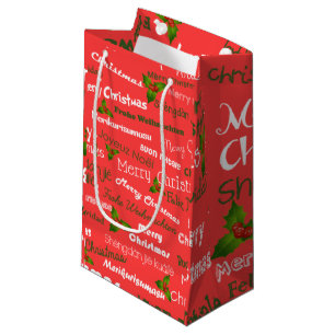 Christmas Languages Small Gift Bag