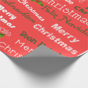 Christmas Languages Wrapping Paper
