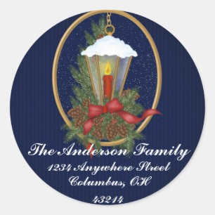 Christmas Lantern 1 - Christmas Address Labels