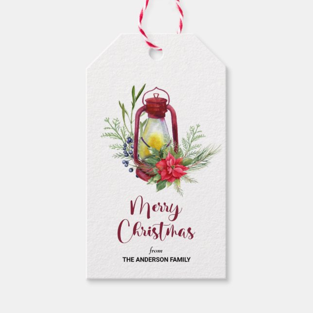 Christmas Lantern Gift Tags (Front)