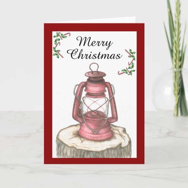Christmas Lantern Greeting Card (Front)