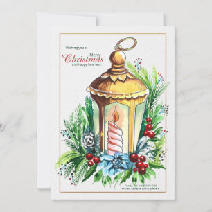 Christmas Lantern Holiday Greeting Card
