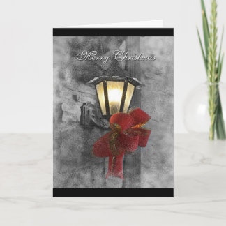 Christmas Lantern in the Snow Holiday Card