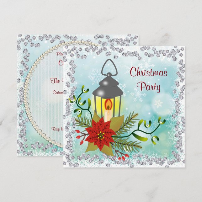 Christmas Lantern Invitation (Front/Back)