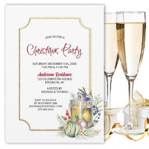 Christmas Lantern Party  Invitation