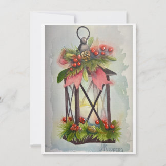 Christmas Lantern Thank You Card