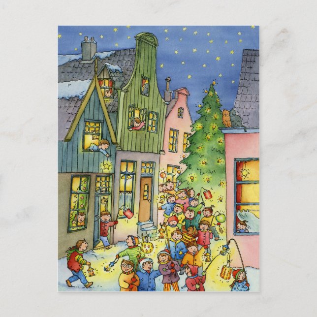 Christmas Lanterns Postcard (Front)