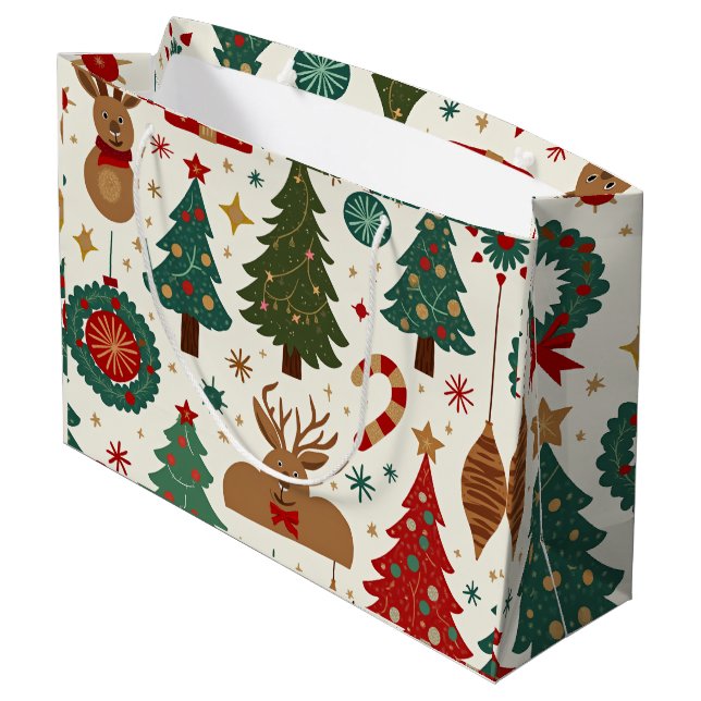Christmas  large gift bag (Back Angled)