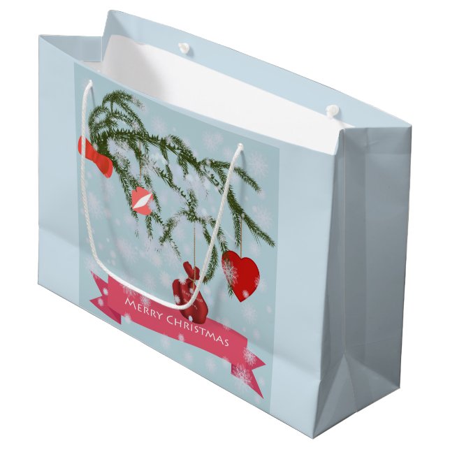 Christmas Large Gift Bag (Front Angled)