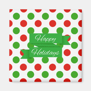 Christmas Large Polka Dot Pattern Magnets