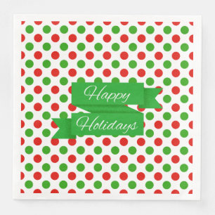 Christmas Large Polka Dot Pattern Paper  Napkin
