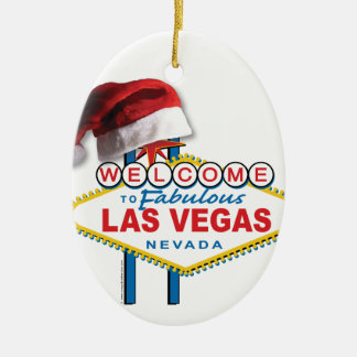 Christmas Las Vegas Sign Ceramic Tree Decoration