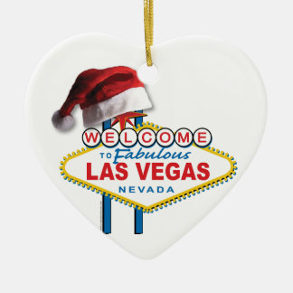 Christmas Las Vegas Sign Ceramic Tree Decoration