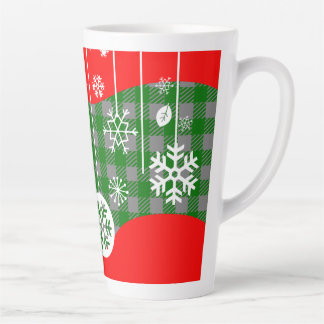 Christmas Latte Mug – White Ornaments