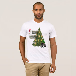 Christmas Lawn Bowls Baubles On Tree, T-Shirt