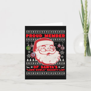 Christmas Lawn Bowls Idea For Men And Santas Xmas Card