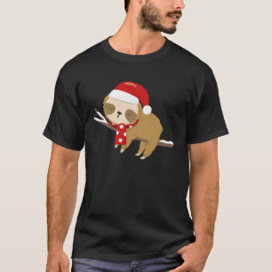 Christmas Lazy Sloth My Spirit Animal  Xmas T-Shirt