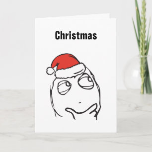 Christmas Le Me Memes Thinkin Custom text EDITABLE Holiday Card