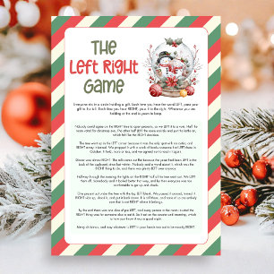 Christmas Left Right Fun Christmas Game Holiday Card