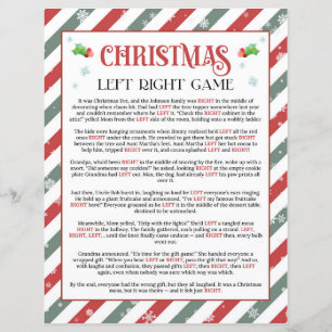 Christmas Left Right Pass the Present Party Game