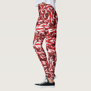 Christmas Leggings, Candy Cane Leggings