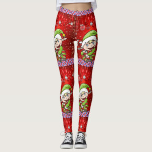 Christmas Leggings, Elf Leggings
