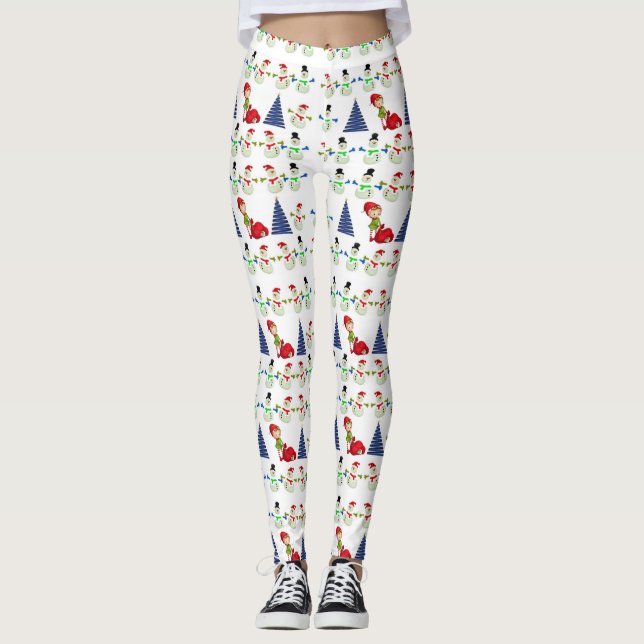 Christmas Leggings, Elf Leggings (Front)