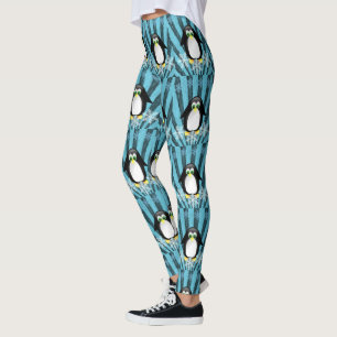 Christmas Leggings, Penguin Leggings