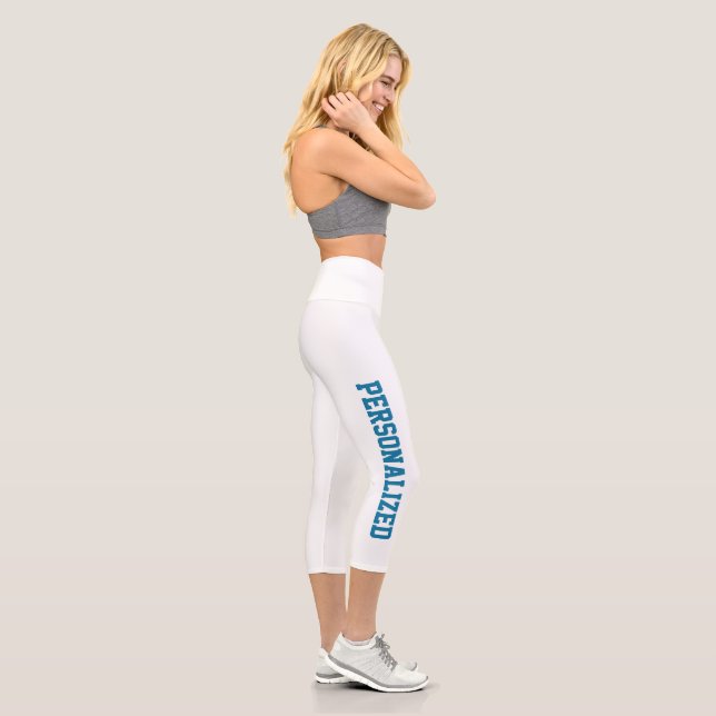 Christmas leggings personalised Waisted Capris  (Right)