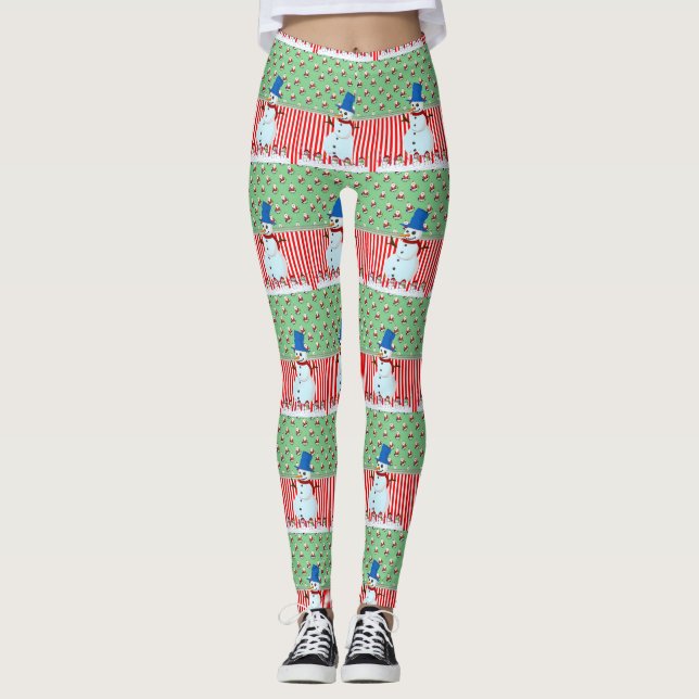 Christmas Leggings, Snowman Leggings (Front)