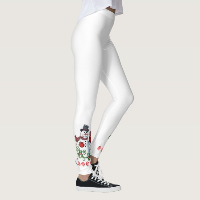 Christmas Leggings, Snowman Leggings (Right)