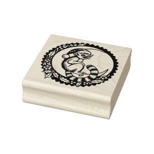 Christmas Lemur                                    Rubber Stamp