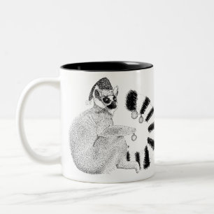Christmas Lemur Two-Tone Coffee Mug