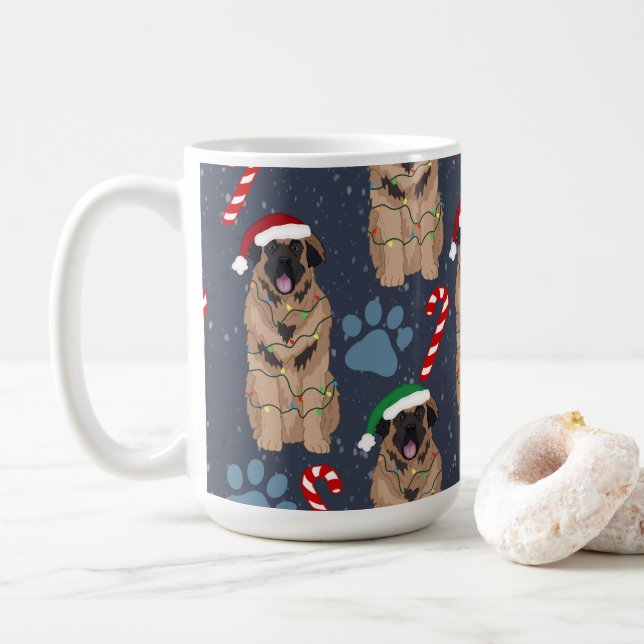 Christmas Leonberger Coffee Mug (With Donut)