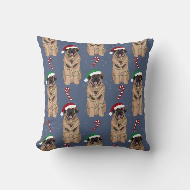 Christmas Leonberger  Cushion (Front)