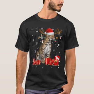 Christmas Leopard Funny Santa Reindeer Leopard Lov T-Shirt