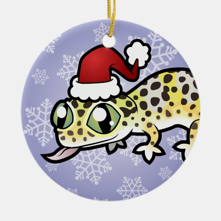 Christmas Leopard Gecko Christmas Ornament Zazzle.co.uk